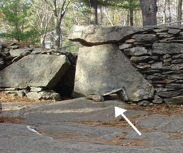 America's Stonehenge East-West Chamber with Spirit Portal Feature