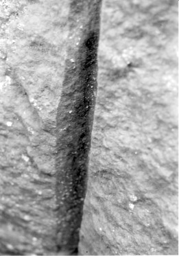 Longitudinal Cross Sectional View of Triangular Quarry Drill Hole