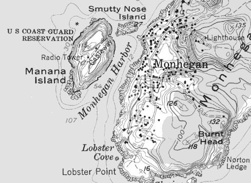 USGS Map of Monhegan & Manana Islands
