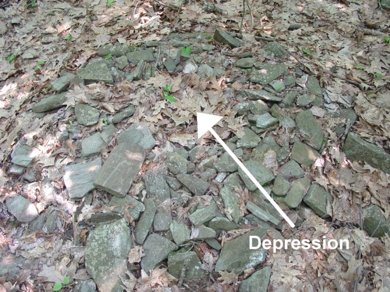 Cairn with Depression in Center - America's Stonehenge