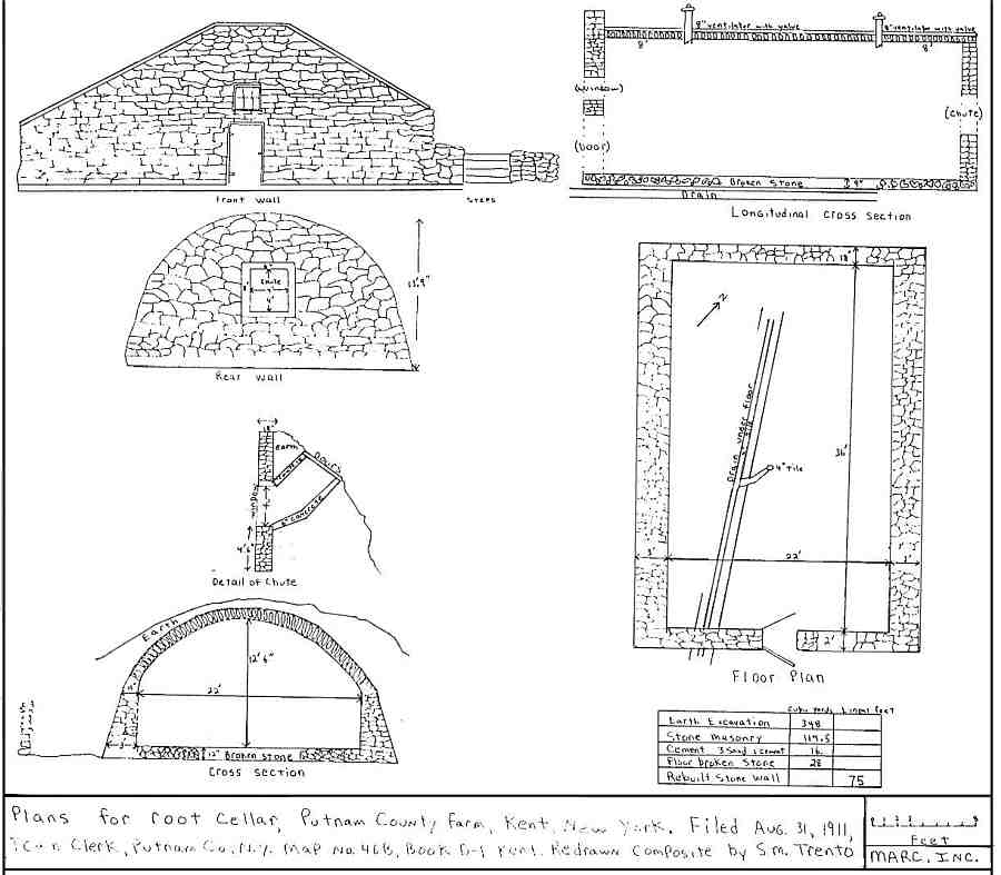 1911 Root Cellar Plan Kent, Putnam County, NY