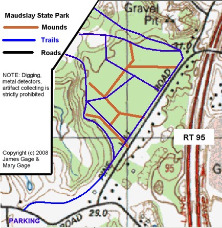 Maudslay State Park - Indian Mounds Tour Map