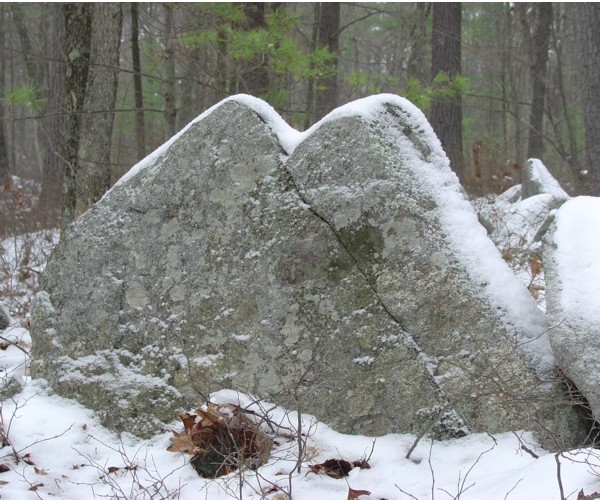 America's Stonehenge Standing Stone with V-Notch